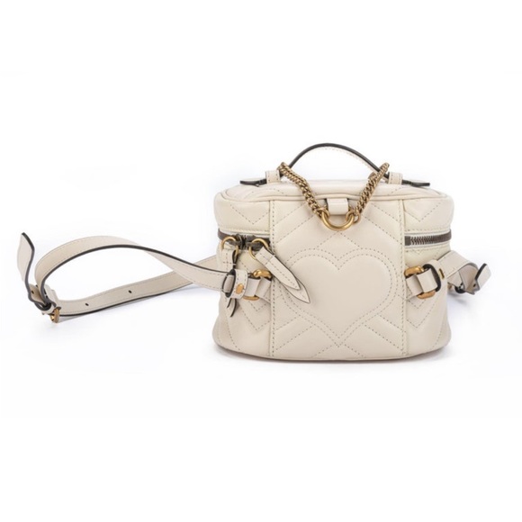 GUCCI Calfskin Matelasse Mini GG Marmont Round Backpack - Picture 5 of 16
